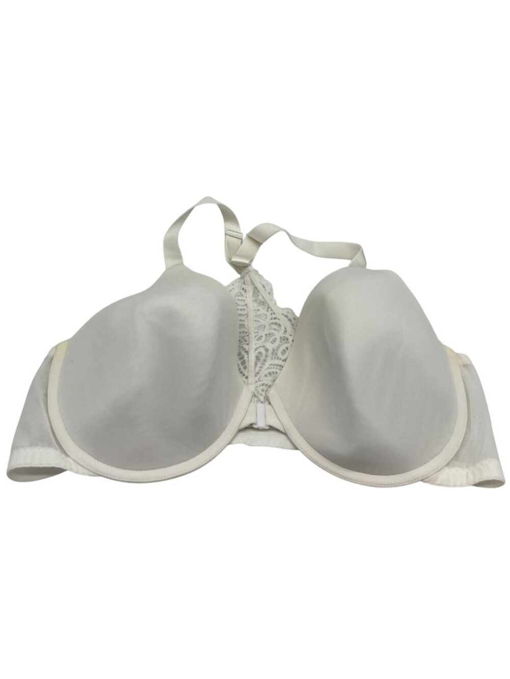 Ambrielle Women's Everyday Full Coverage Bra Lace Racerback Size 42D White